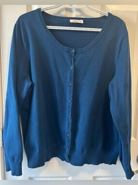 Northern Reflections Blue Button-Front Cardigan